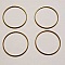 Perle rondelle plate anneau intercalaire m&eacute;tal argent&eacute; 058 Bronze