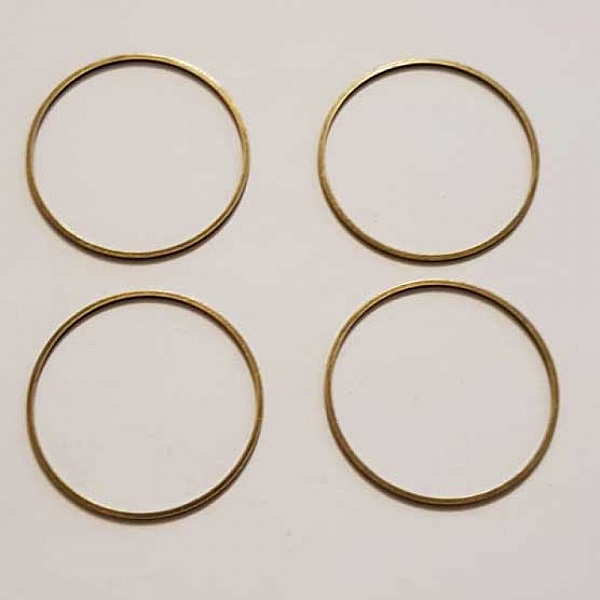 Perle rondelle plate anneau intercalaire m&eacute;tal argent&eacute; 058 Bronze