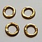 Perle rondelle plate anneau intercalaire en m&eacute;tal argent&eacute; 044 Bronze