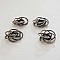 Perle spiral fleur 18 mm Argent N&deg;01