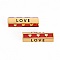 Perle tube 19 mm Love Acier Inoxydable N&deg;02 Dor&eacute;