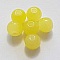 Perles Verres Rondes 08 mm Jaune 01 x 5 Pi&egrave;ces