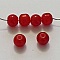 Perles Verres Rondes 08 mm Rouge 01 x 5 Pi&egrave;ces