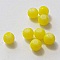 Perles Verres Rondes 06 mm Jaune 01 x 10 Pi&egrave;ces
