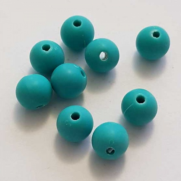 Perles acryliques Rondes 08 mm Vert 02 x 10 Pi&egrave;ces