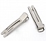 Pinces barrettes crocodiles - couleur argent 47 mm x 12 mm