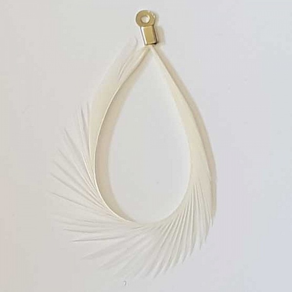 Plume 6 cm N&deg;01 Blanc