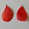 Plume 7 cm N&deg;01 Rouge Avec Embout Bronze