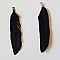 Plume 8 cm N&deg;02 Noir Avec Embout Argent&eacute;