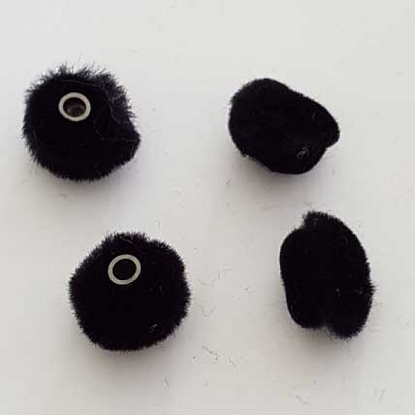 Pompon Rond Noir N&deg;13