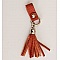 Pompon cuir uni 45 mm N&deg;02 Marron