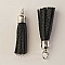 Pompon cuir uni 50 mm N&deg;01 Noir