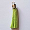Pompon su&eacute;dine uni 60 mm N&deg;39 Vert Fluo