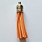 Pompon su&eacute;dine uni 60 mm N&deg;44 Orange