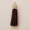 Pompon su&eacute;dine uni 43 mm N&deg;10 Marron Fonc&eacute;