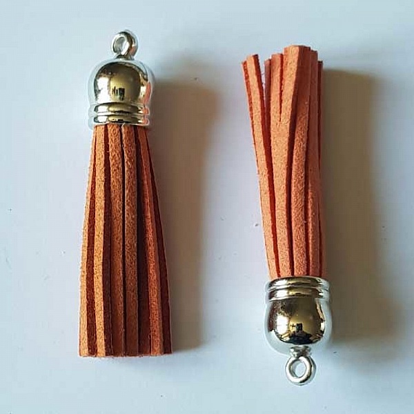 Pompon su&eacute;dine uni 60 mm N&deg;28 Marron Clair