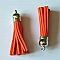 Pompon su&eacute;dine uni 60 mm N&deg;30 Orange