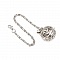 Porte Cl&eacute;s Argent Mat Cloches Fleurs Creuses