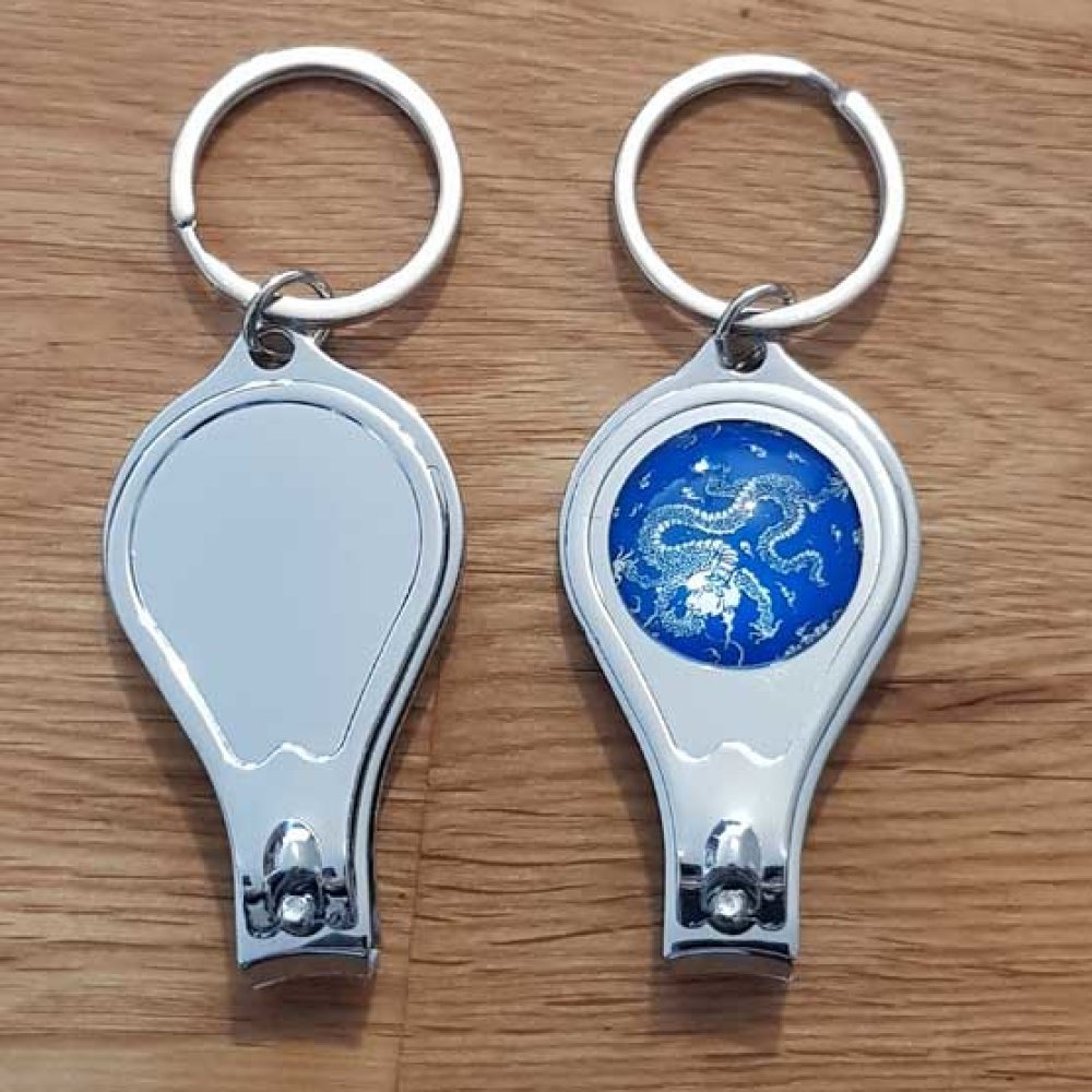 Porte cl&eacute; d&eacute;capsuleur - coupe ongle N&deg;01