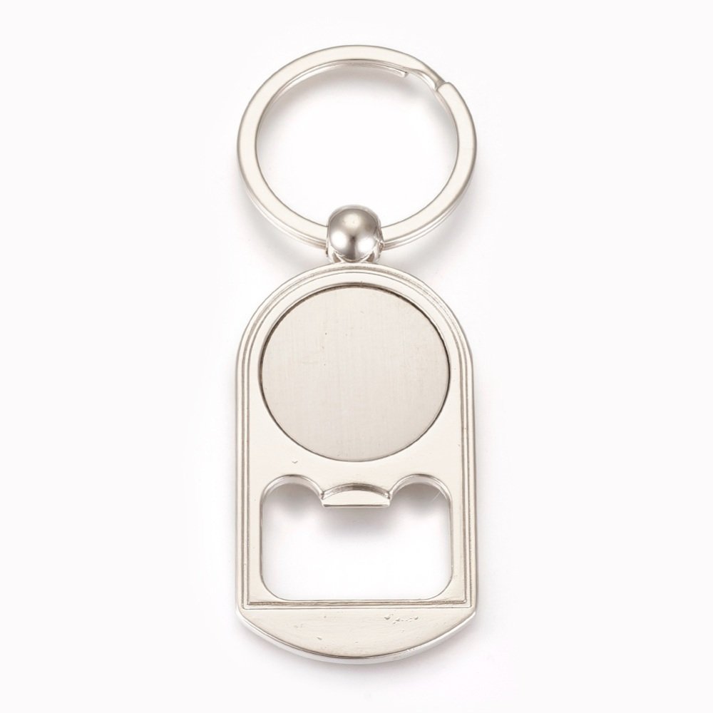Porte cl&eacute; d&eacute;capsuleur 25 mm argent N&deg;03