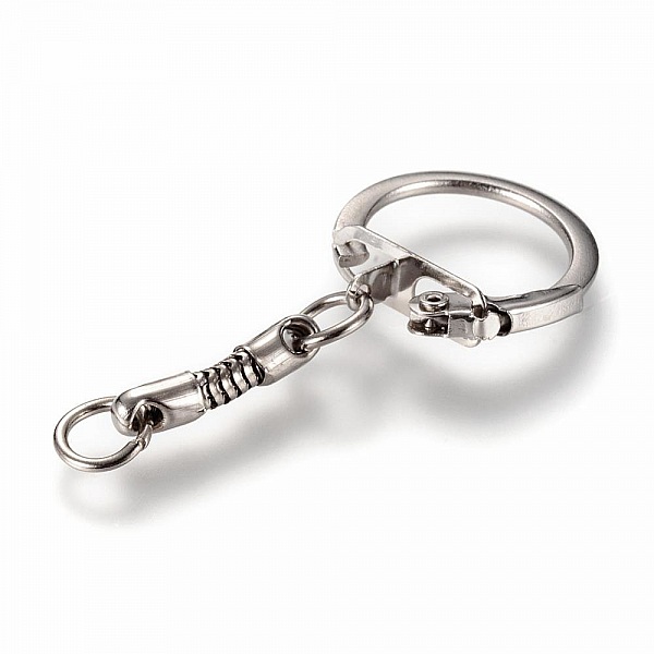 Porte cl&eacute;s argent&eacute; en m&eacute;tal 5 cm