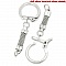 Porte cl&eacute;s argent&eacute; en m&eacute;tal 6.2 cm