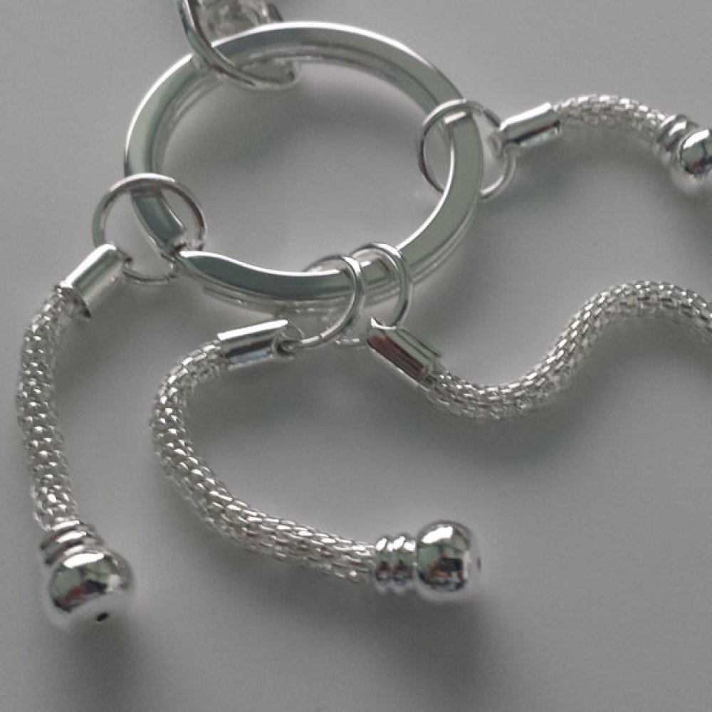 Porte cl&eacute;s sans pas de vis Argent