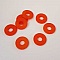 Rondelle Plate Mat Orange 16 mm N&deg;01