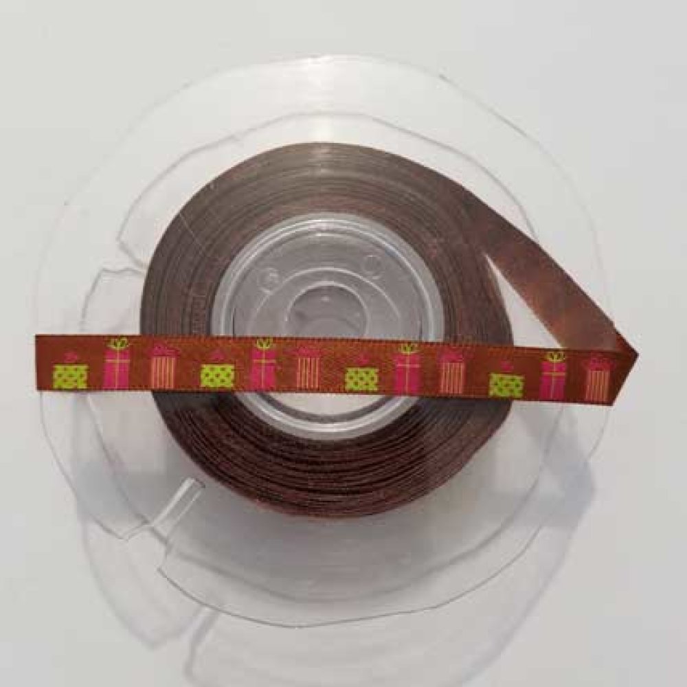 Ruban Galon 10 mm motif no&euml;l