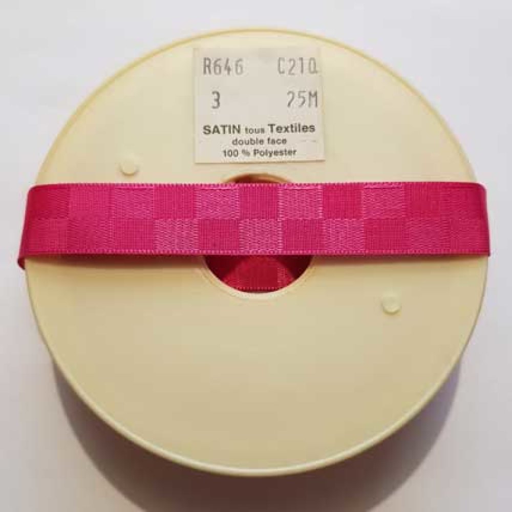 Ruban Satin Tous Textiles fantaisie double face 15 mm N&deg;C210