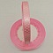 Ruban a pois rose et blanc de 10 mm au m&egrave;tre