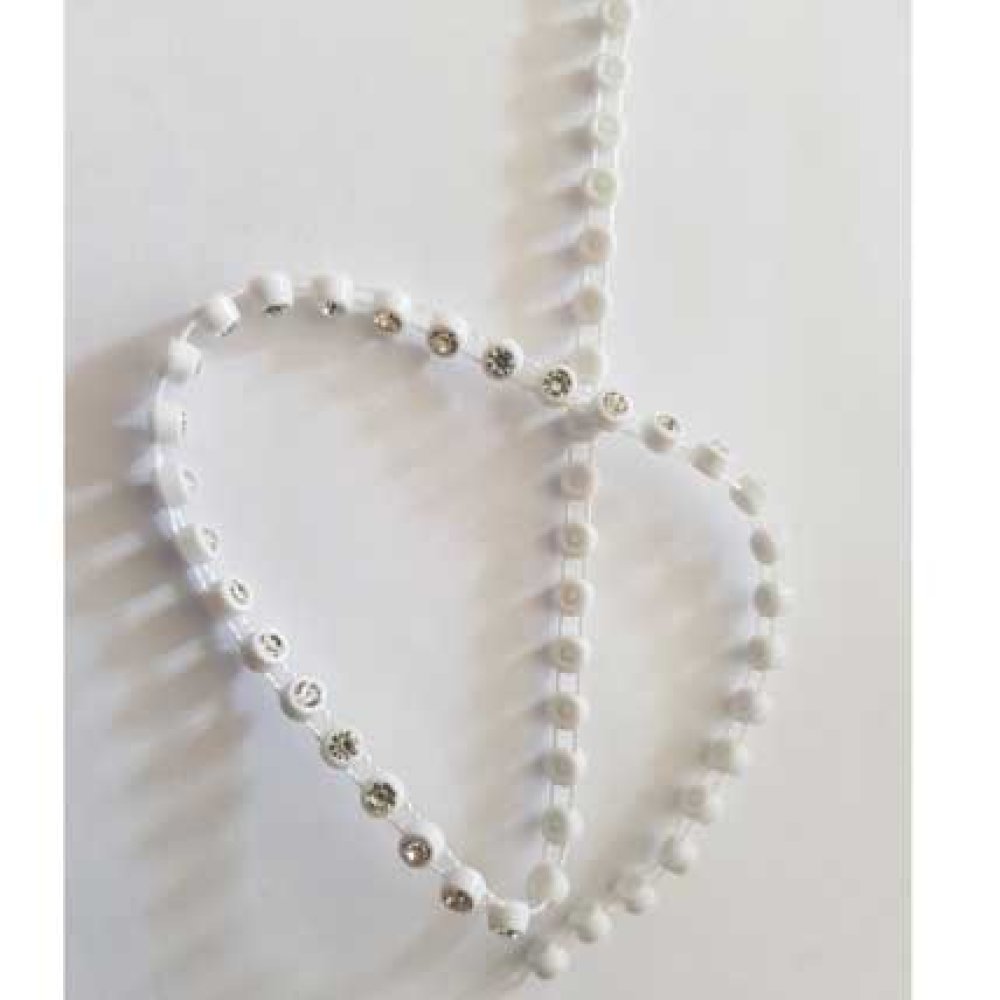 Ruban de strass en cristal de 4 mm au m&egrave;tre Blanc
