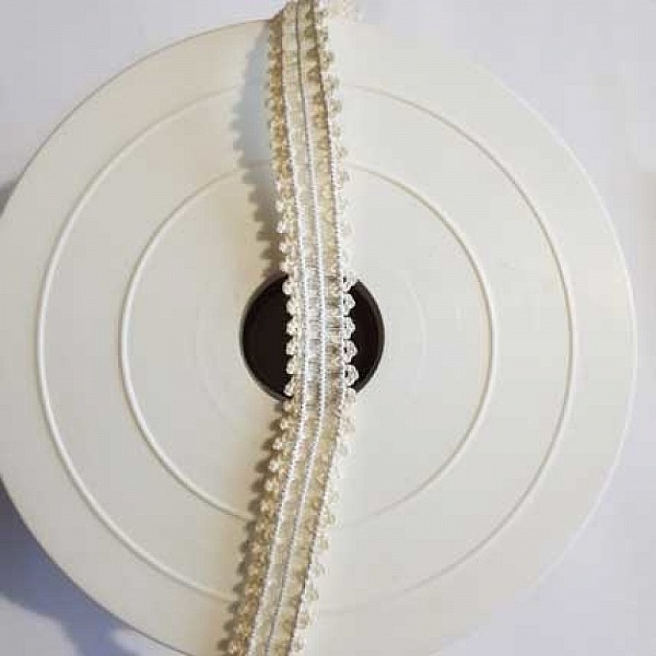 Ruban fronc&eacute; l&eacute;g&egrave;rement &eacute;lastique 12 mm N&deg;01