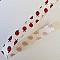 Ruban gros grain coccinelle rouge fond blanc N&deg;01 de 22 mm au m&egrave;tre