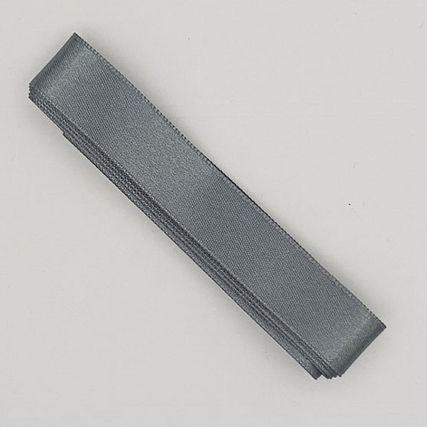 Ruban satin Gris Fonc&eacute; double face de 10 mm x 0.50 cm