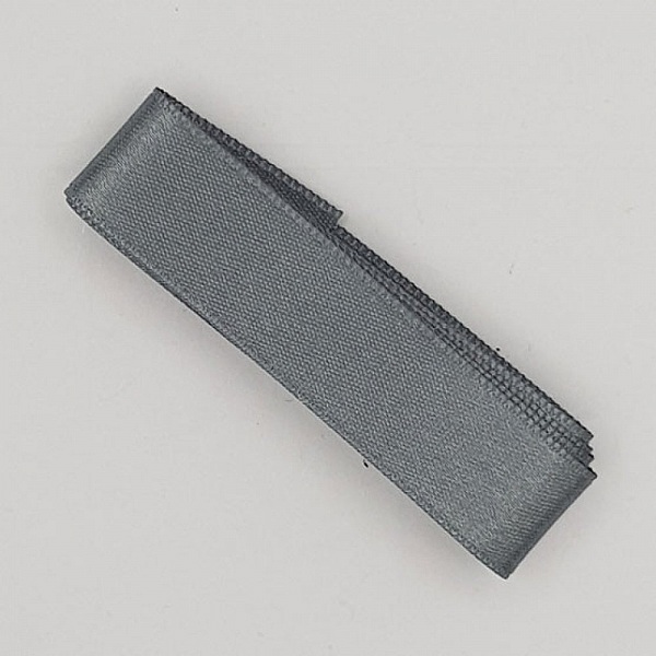 Ruban satin Gris Fonc&eacute; double face de 16 mm x 0.50 cm