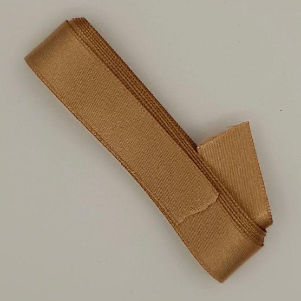 Ruban satin Marron Glac&eacute; double face de 16 mm x 0.50 cm