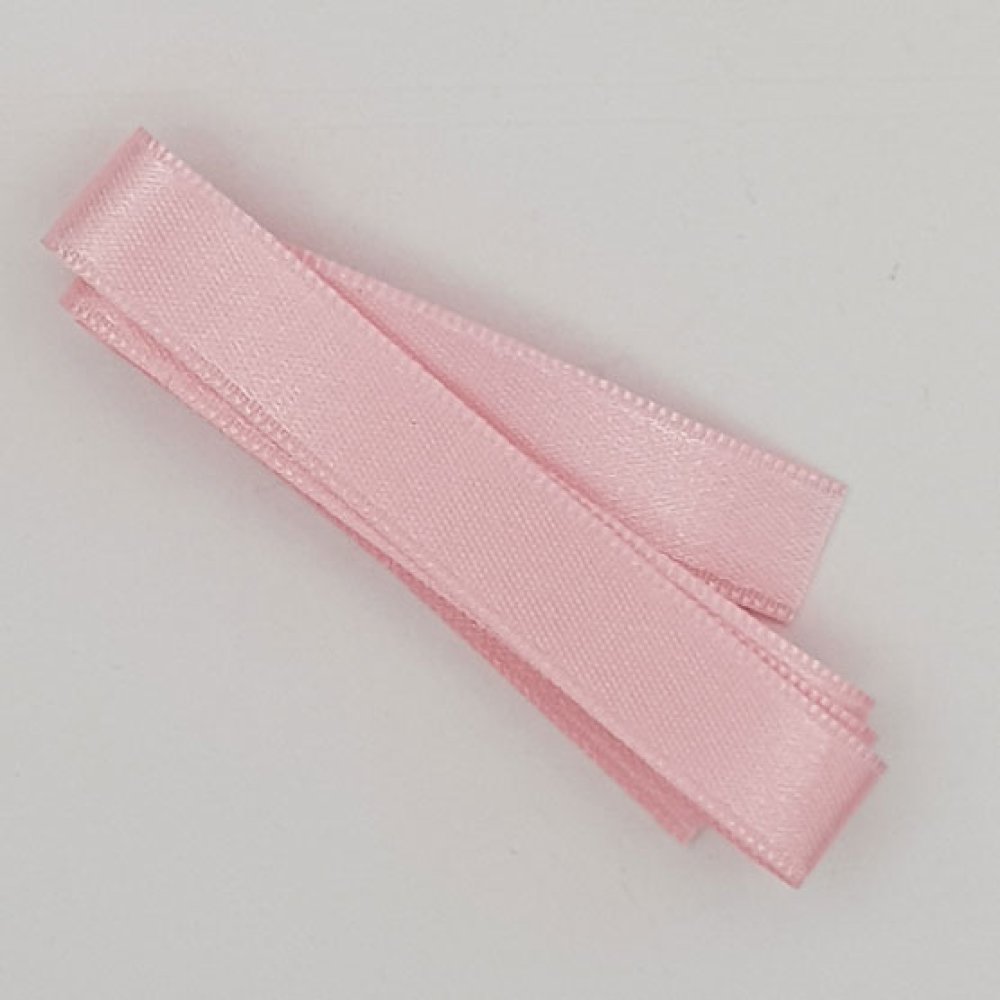 Ruban satin Rose Clair double face de 10 mm x 1 m&egrave;tre