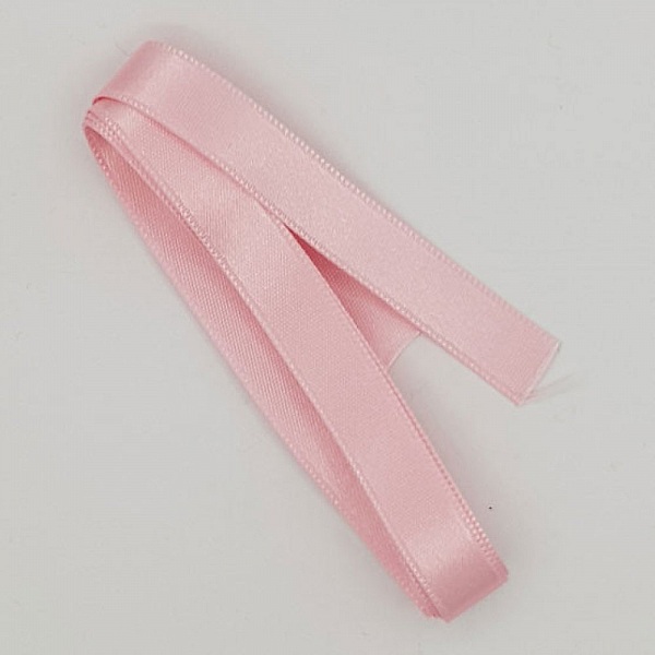 Ruban satin Rose Clair double face de 16 mm x 1 m&egrave;tre