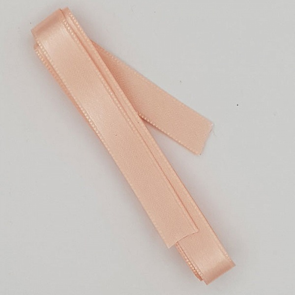 Ruban satin Saumon double face de 10 mm x 1 m&egrave;tre