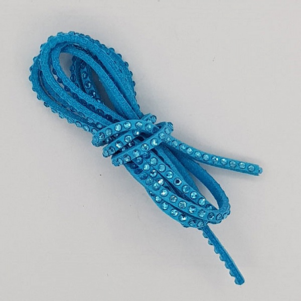 Ruban su&eacute;dine bleu ciel fantaisie x 95 cm
