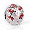 Stopper N&deg;43 Argent Strass Rouge