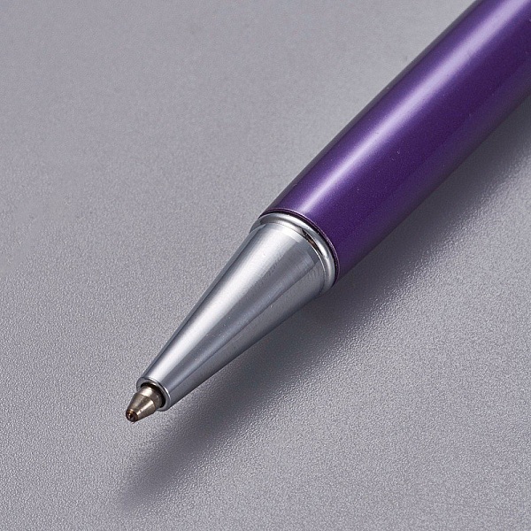 Stylo &agrave; d&eacute;corer de perles tube vide &agrave; customiser argent indigo x 1 pi&egrave;ce