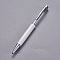 Stylo &agrave; d&eacute;corer de perles tube vide &agrave; customiser argent blanc x 1 pi&egrave;ce