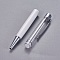 Stylo &agrave; d&eacute;corer de perles tube vide &agrave; customiser argent blanc x 1 pi&egrave;ce
