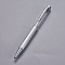Stylo &agrave; d&eacute;corer de perles tube vide &agrave; customiser argent argent x 1 pi&egrave;ce