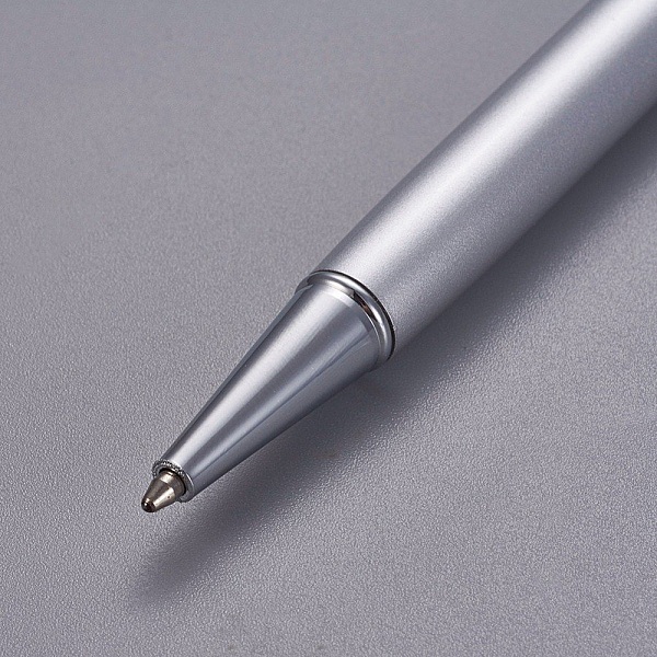 Stylo &agrave; d&eacute;corer de perles tube vide &agrave; customiser argent argent x 1 pi&egrave;ce