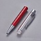 Stylo &agrave; d&eacute;corer de perles tube vide &agrave; customiser argent rouge x 1 pi&egrave;ce