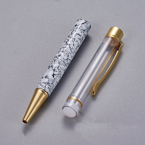 Stylo &agrave; d&eacute;corer de perles tube vide &agrave; customiser dor&eacute; gainsboro x 1 pi&egrave;ce