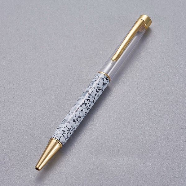 Stylo &agrave; d&eacute;corer de perles tube vide &agrave; customiser dor&eacute; gainsboro x 1 pi&egrave;ce